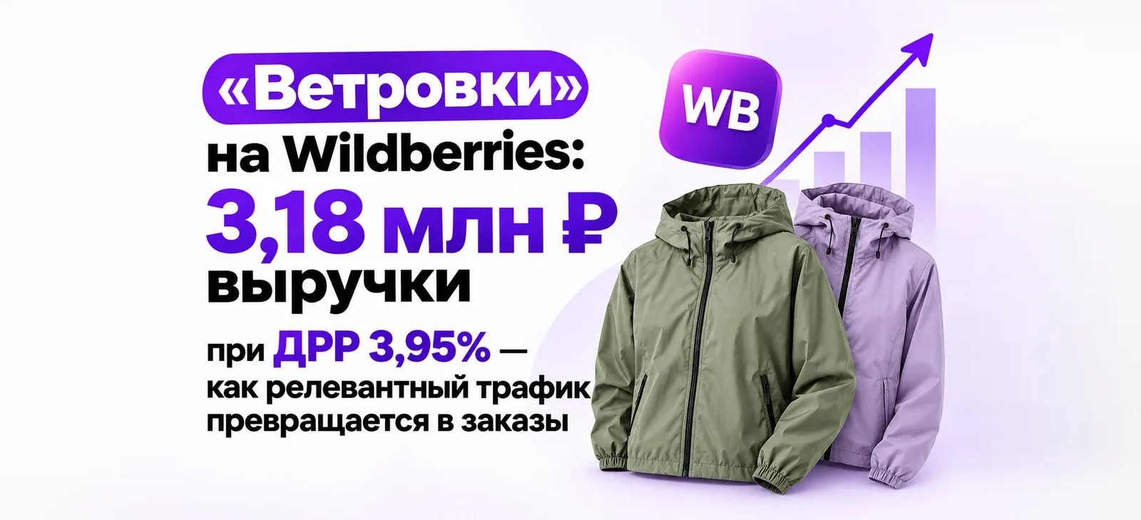«Ветровки» на Wildberries: 3,18 млн ₽ выручки при ДРР 3,95%