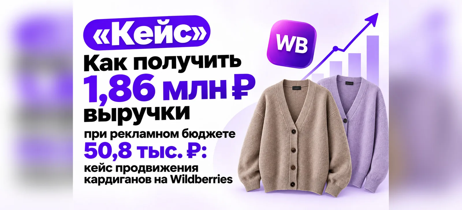 Как получить 1,86 млн ₽ выручки при бюджете 50,8 тыс. ₽ на Wildberries